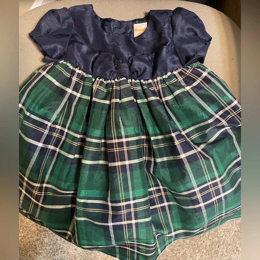 Gymboree Plaid Green Dress Size18-24Months
